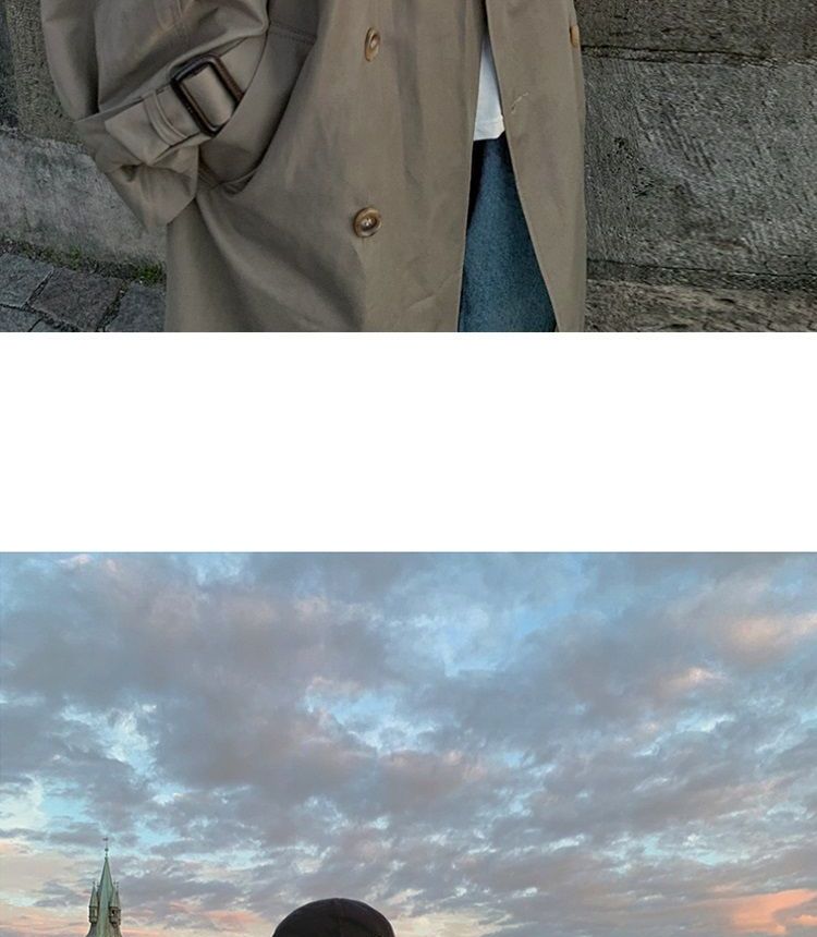 DragonRoad - Trenchcoat met dubbele rij knopen