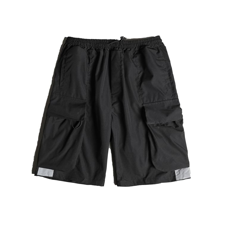Bay Go Mall - Cargoshorts met trekkoord in de taille en effen applicaties