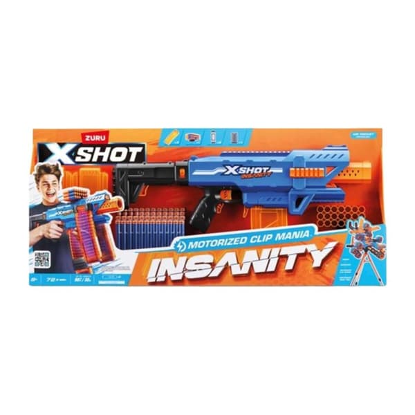 Dartpistol X-Shot Insanity clip 80 x 40 cm