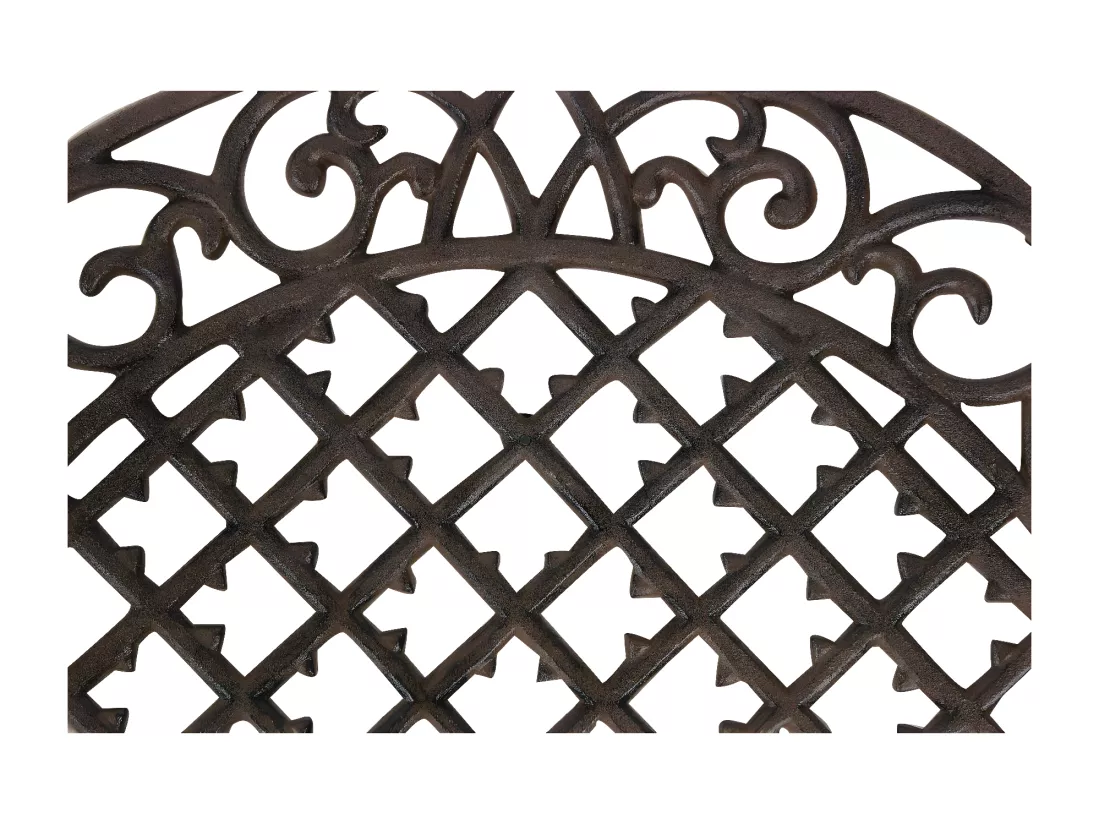 Paillasson demi lune fonte Fonte Marron - Décoration d'Autrefois