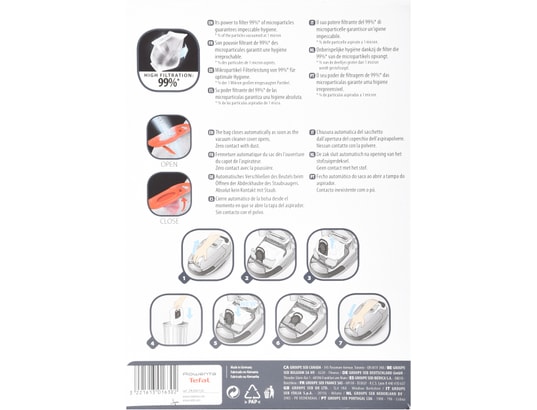 ROWENTA - Accessoire aspirateur ZR200720 Lot de 4 sacs aspirateurs Silence Force