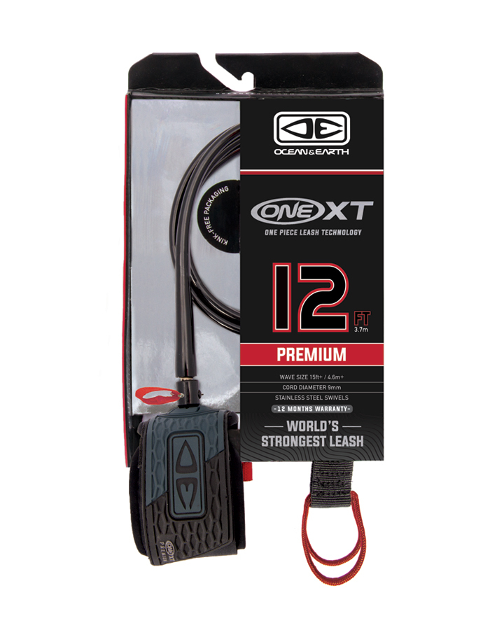 Ocean and earth Premium leash 12'0 - One XT Black