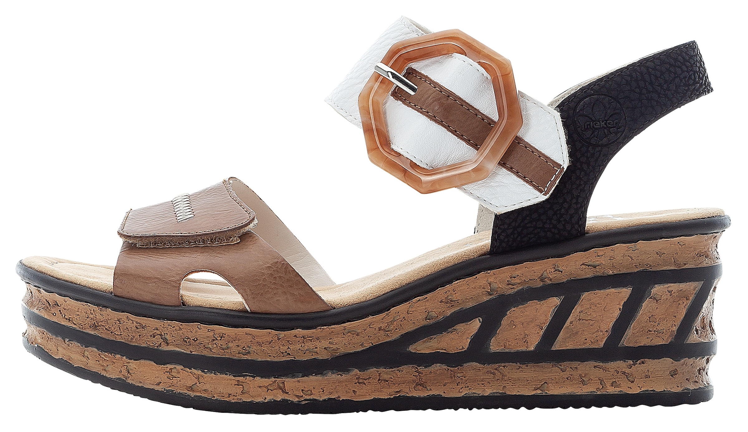 Rieker Sandalette  , Sommerschuh, Sandale, Keilabsatz, im modischen Look