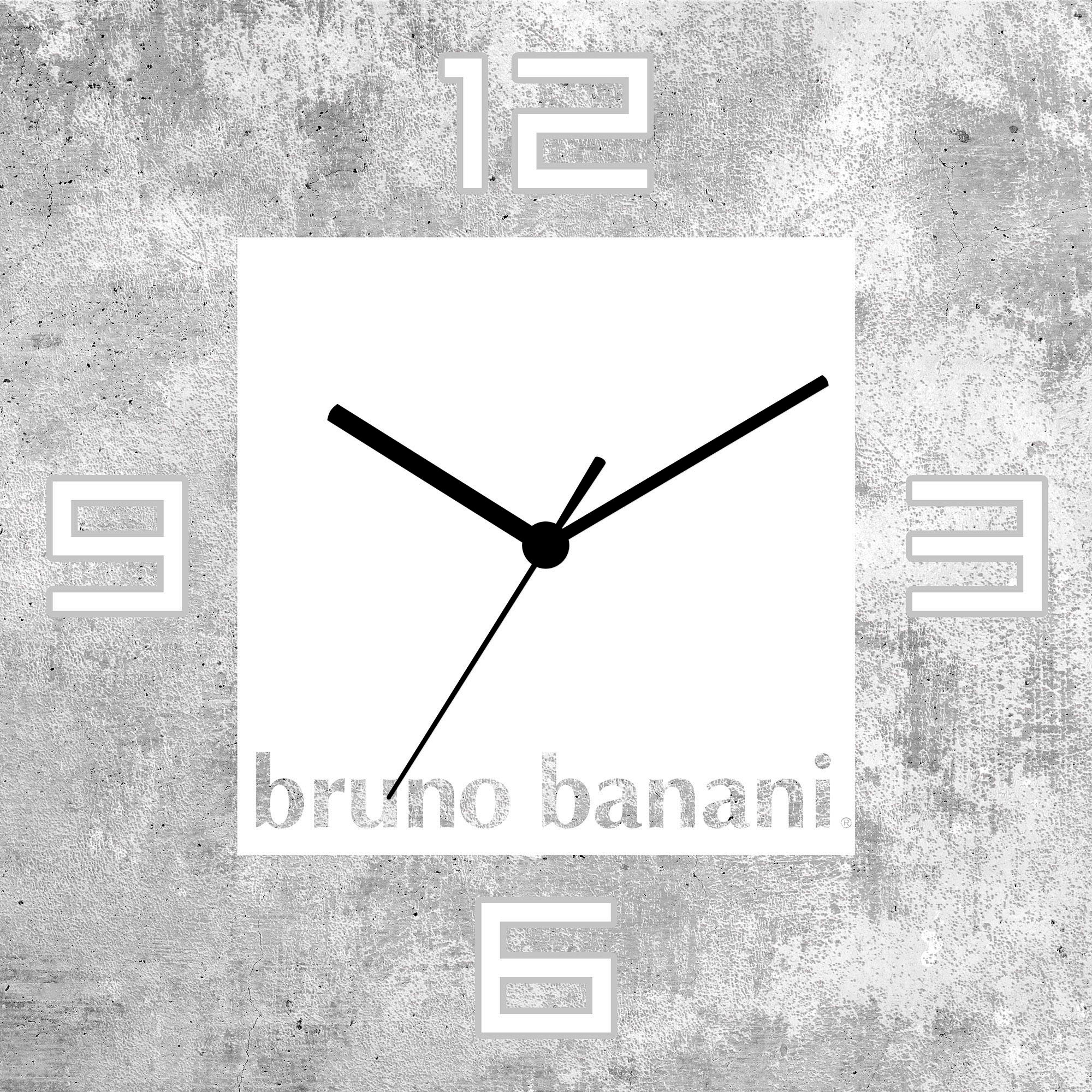 Bruno Banani Wanduhr »Beton auf Alu« analog, 30 cm