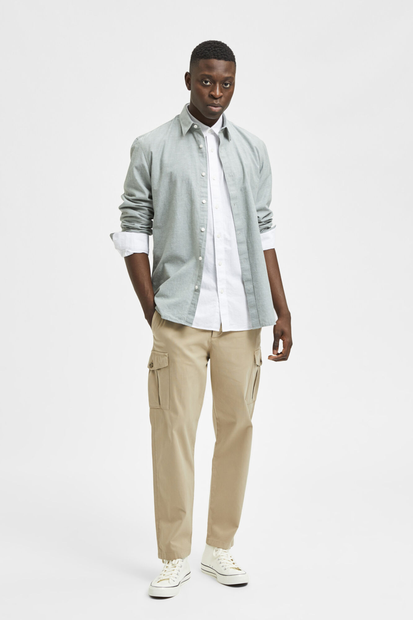 Calça cargo slim fit - Marrom