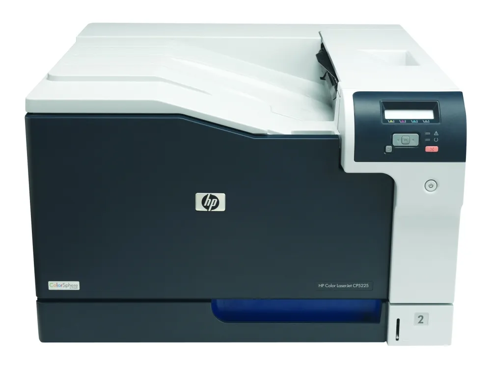 HP Color LaserJet Professional CP5225n - Printer - farve - laser - A3 - 600 dpi - op til 20 spm (mono) / op til 20 spm (farve) - kapacitet: 350 ark - USB, LAN