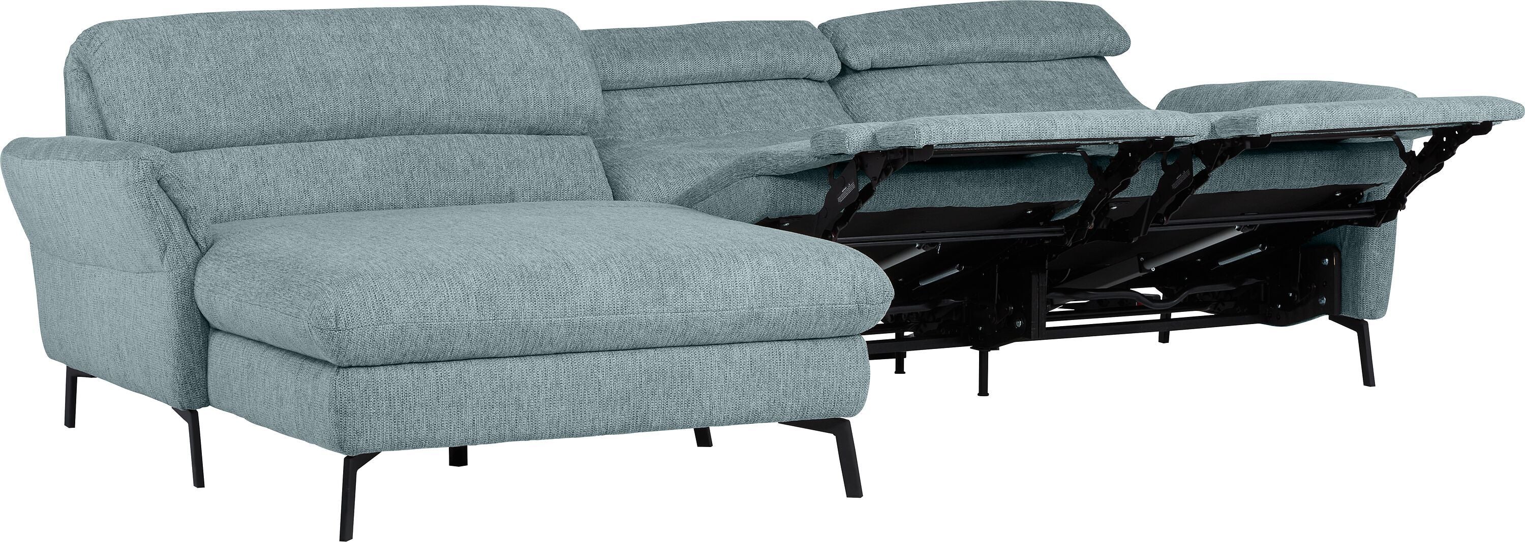 SEBO Ecksofa - Hellblau / B: 284.0 cm x T: 161.0 cm x H: 84.0 cm