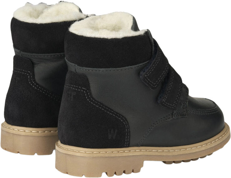 Wheat Stewie Velcro Tex Støvle Black granite