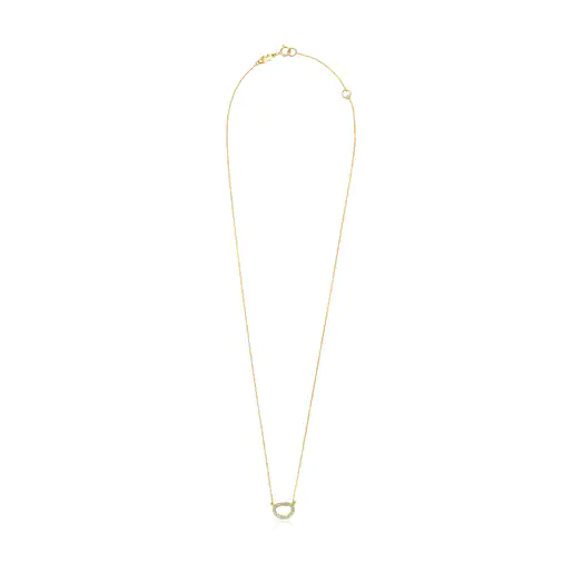 Colar TOUS Hav em ouro com círculo de diamantes