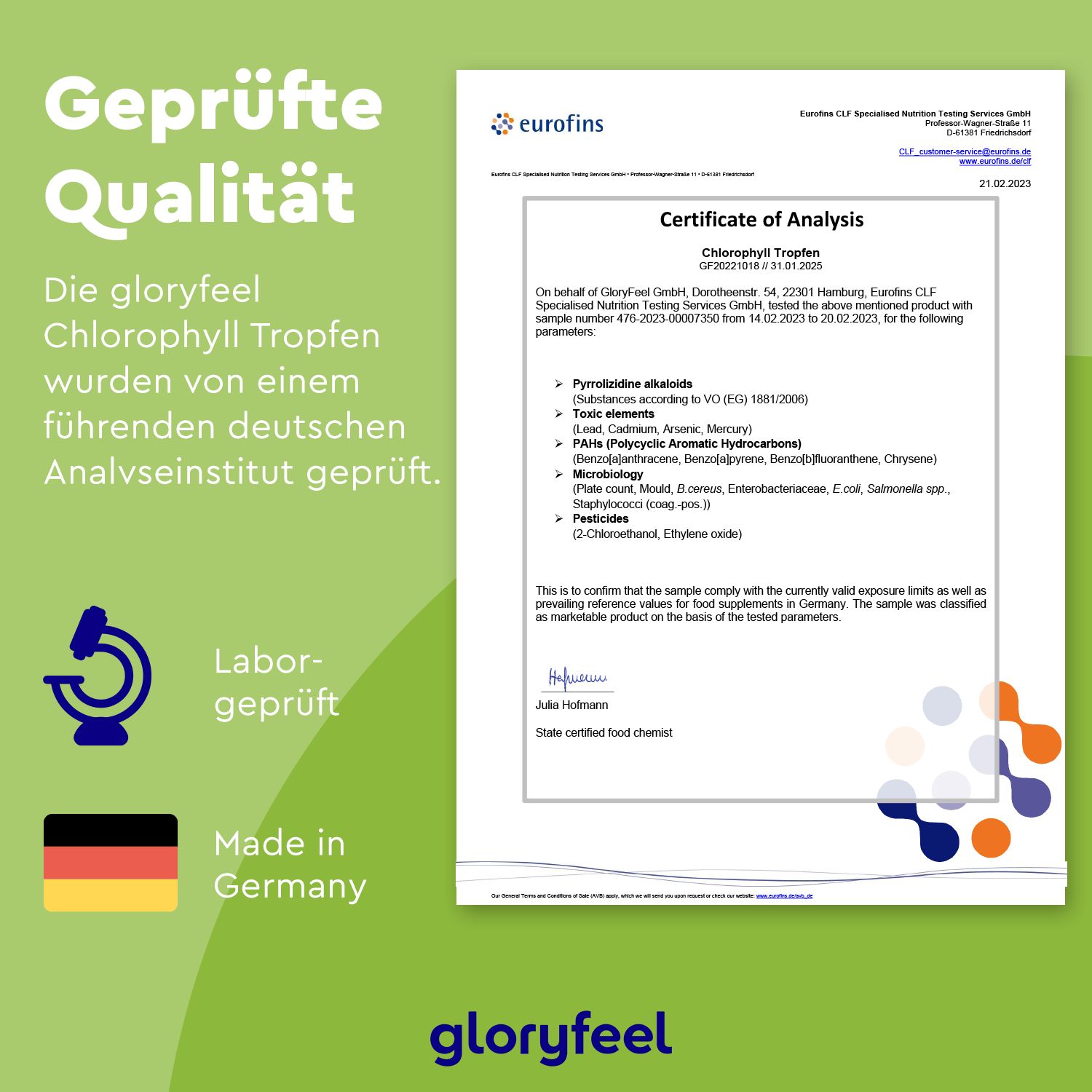 gloryfeel® Chlorophyll Tropfen Nature