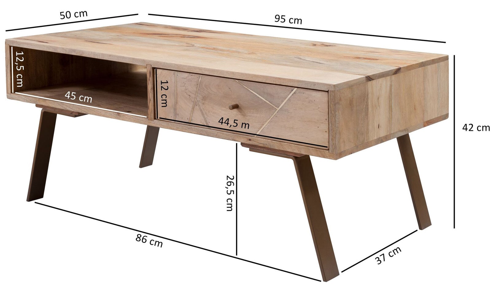 Couchtisch Sikar Massivholz Mango