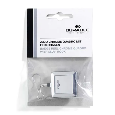 Durable 832823 JoJo Chrome Quadro, Einzelverpackung, metallic silber