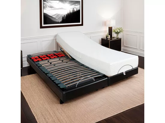 BELLECOUR LITERIE | Ensemble Duo BODYSOFT 2x70x190 cm | Sommiers électriques + Matelas Mémoire de forme