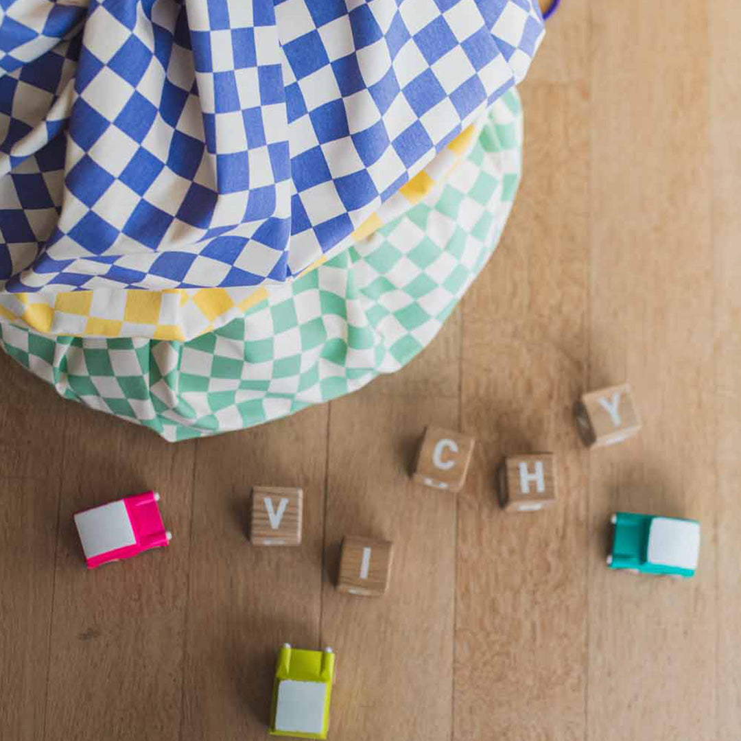 play&go speelkleed en opbergzak noomad - vichy purple