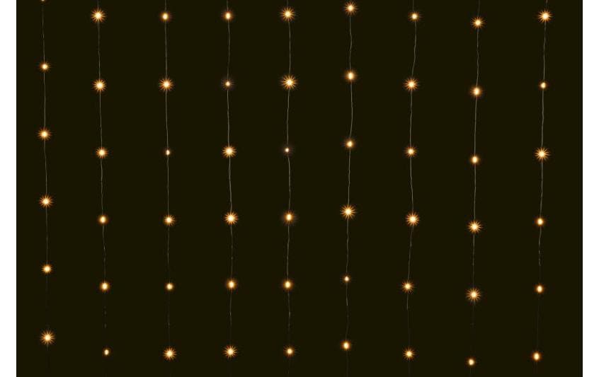 LED-Lichtervorhang Angel Hair, 264 LEDs, 1.2x2.2m, SchwarzLED Weihnachtsdekoration