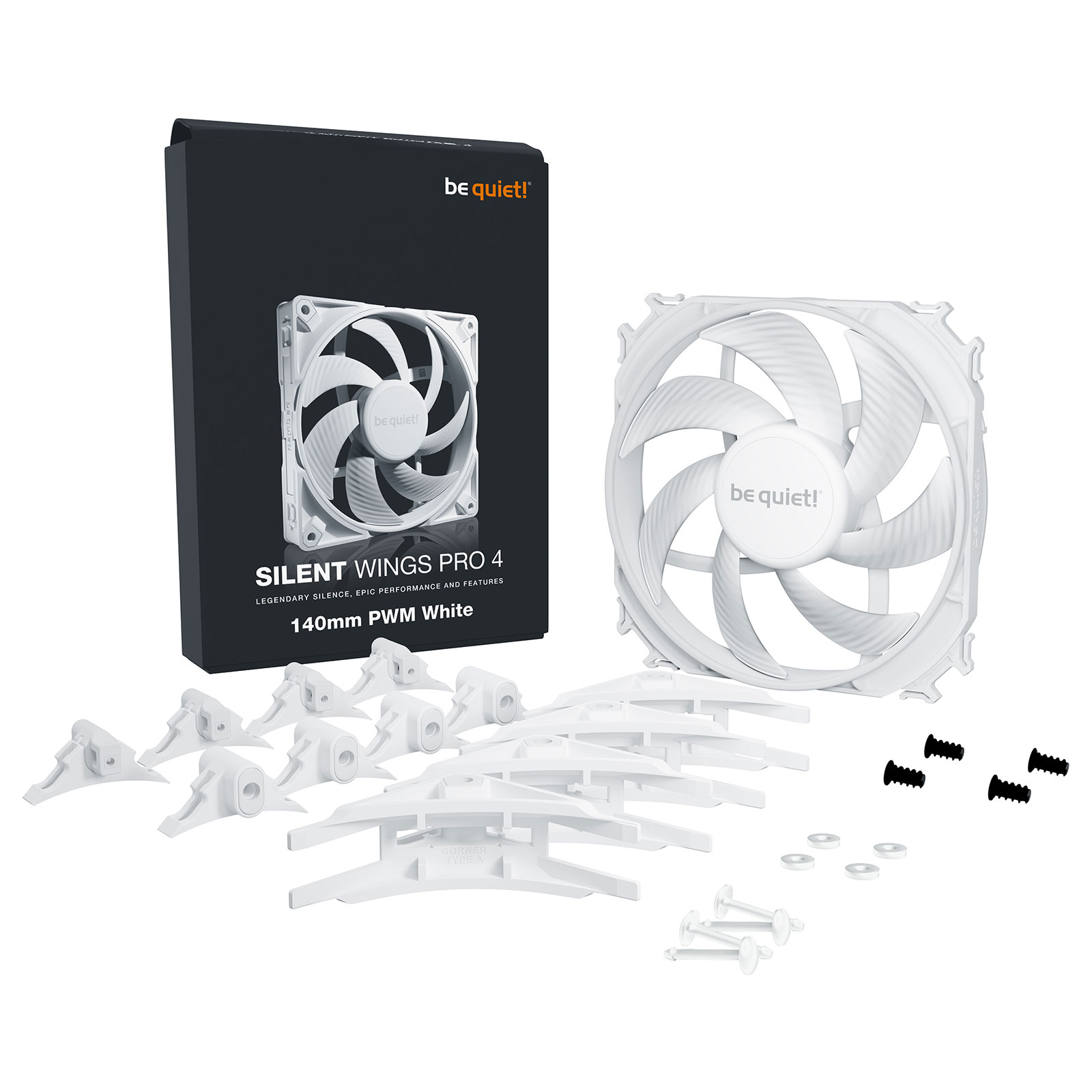 be quiet! Silent Wings Pro 4 140 mm PWM - Blanc