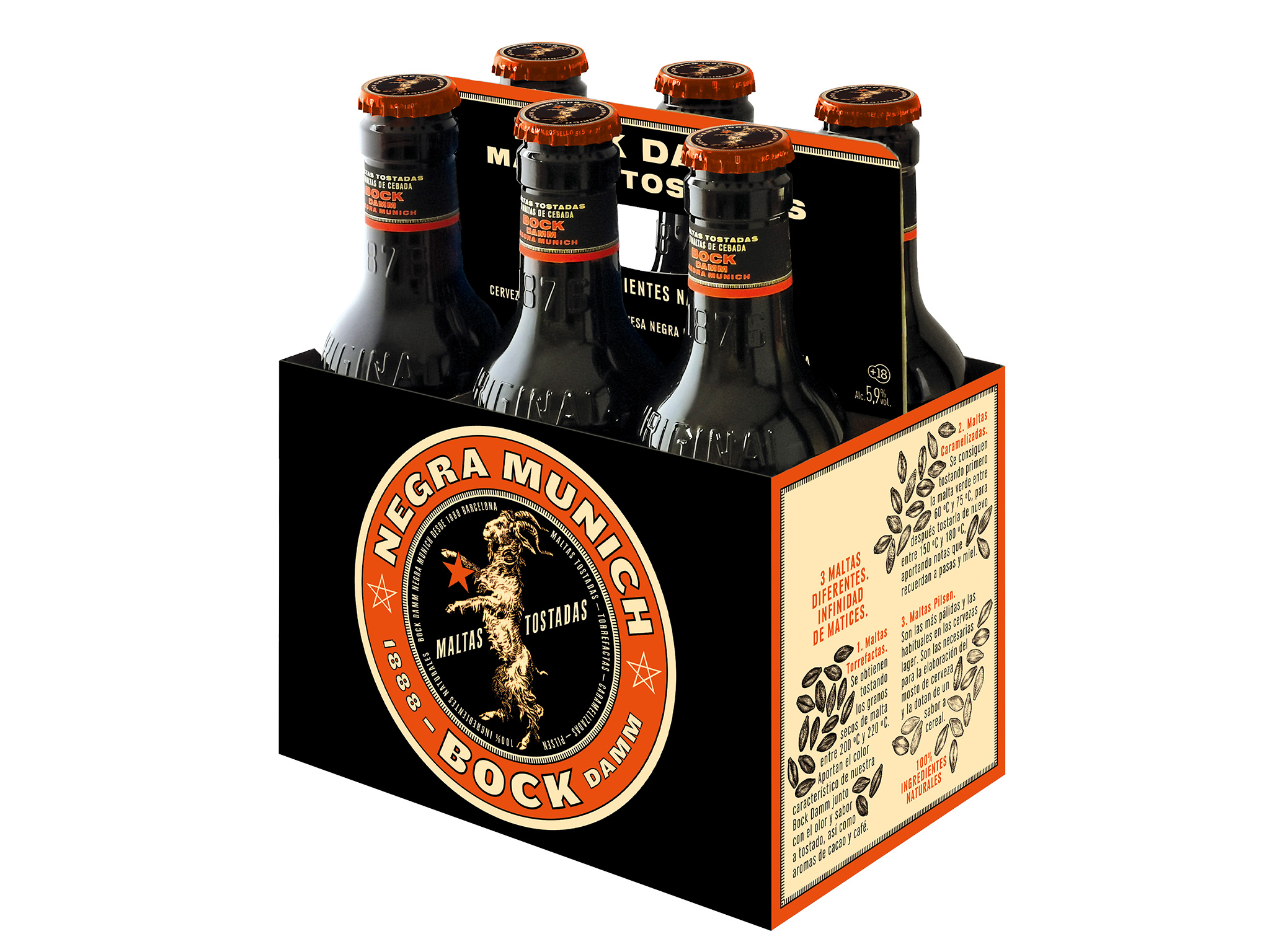 CERVEJA BOCK DAMM ESPANHA 6X0.25L