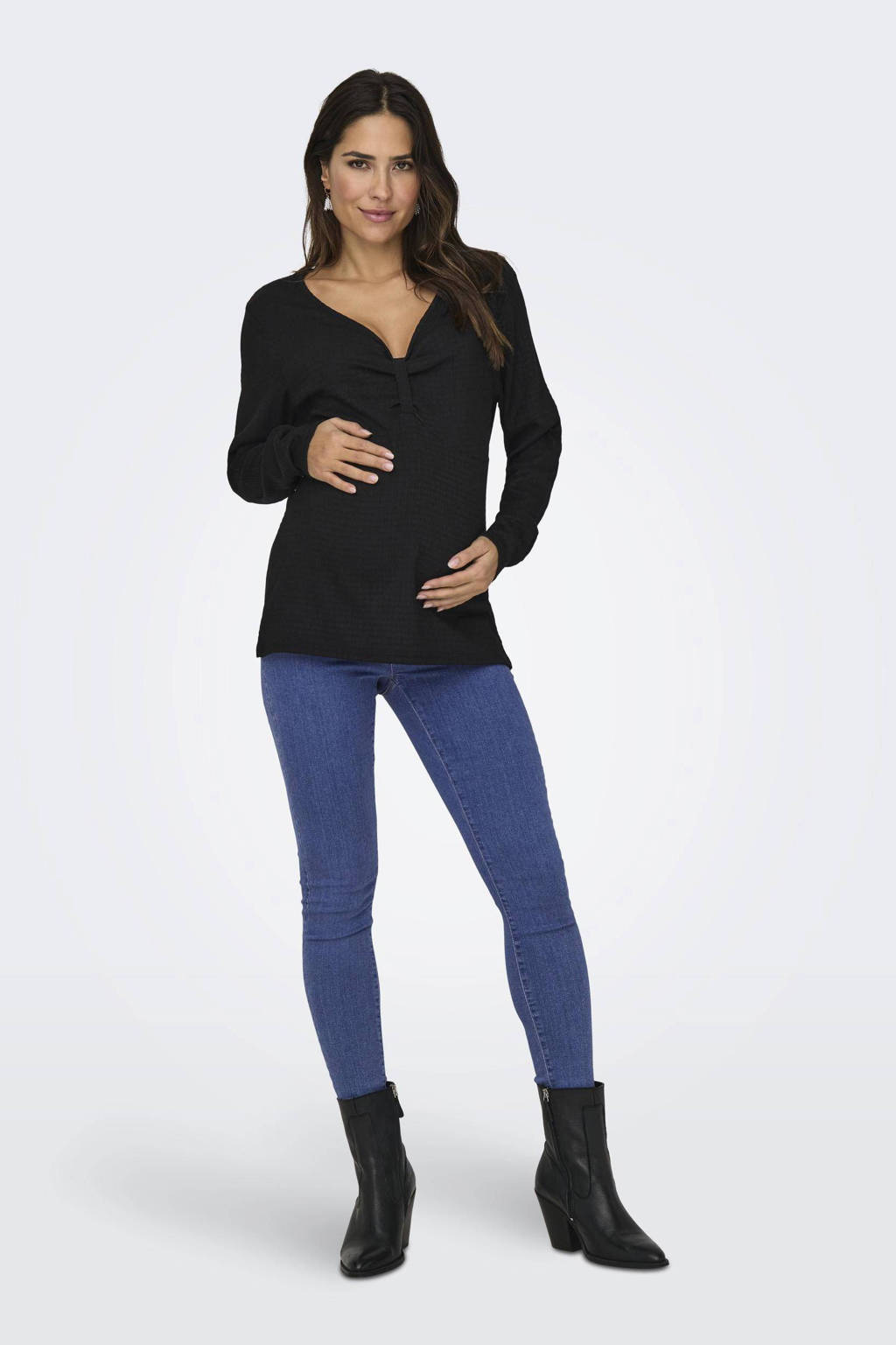 ONLY MATERNITY skinny zwangerschapsjeans OLMRAIN stonewashed