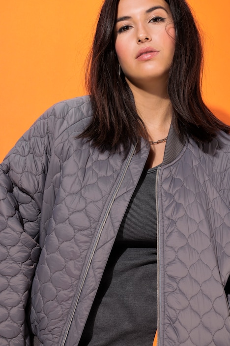 Bomberjacke, oversized, Stepp, Colorfutter