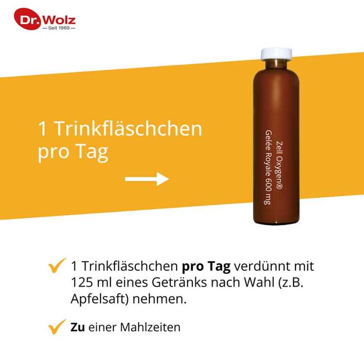 Zell Oxygen + Gelee Royale 600 mg Trinkampullen, 14X20 ml