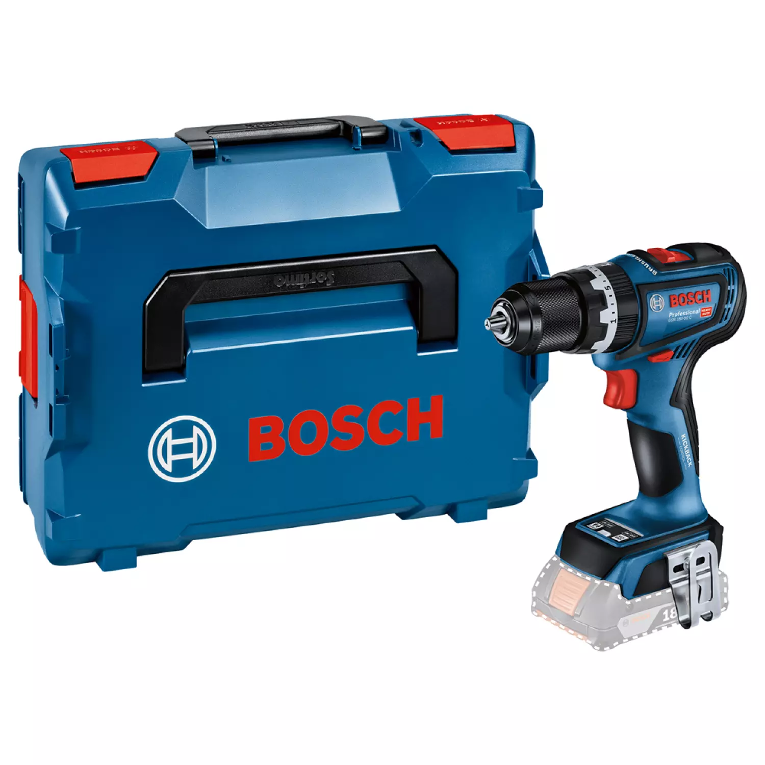 Bosch GSB 18V-90 C 18V Li-ion Accu schroefklopboor body in L-Boxx - 64 Nm