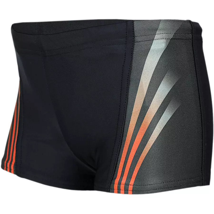 Aquarti Jungen Schwimmhose Kontrastfarbige Einsätze schwarzrot
