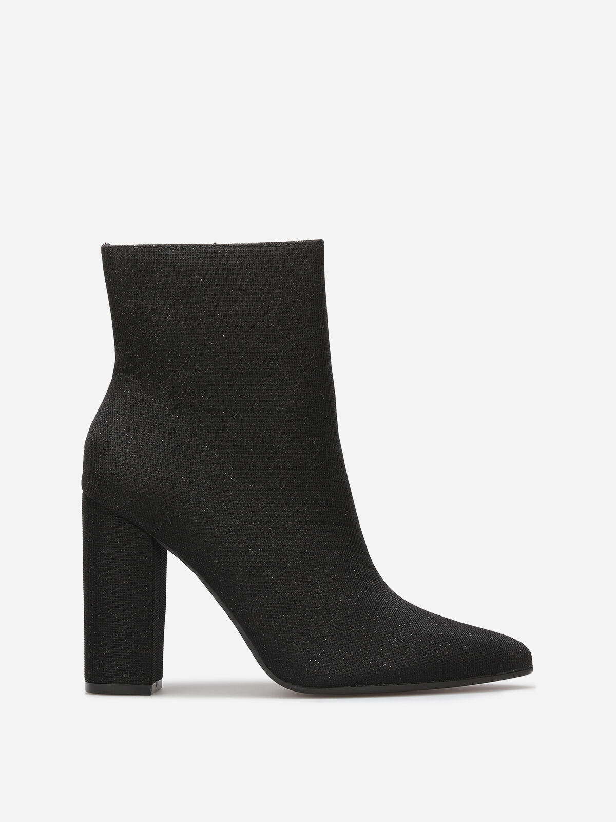 Bottines pailletées à bout pointu- Noir