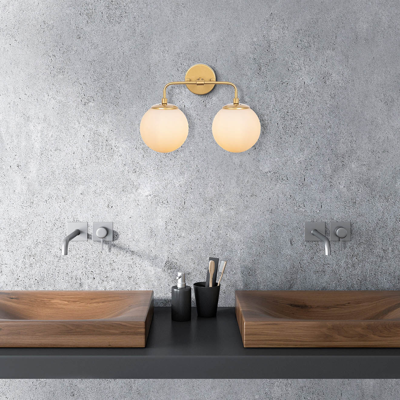 Opviq Applique murale Horn dorée - 91x25x49-129 cm