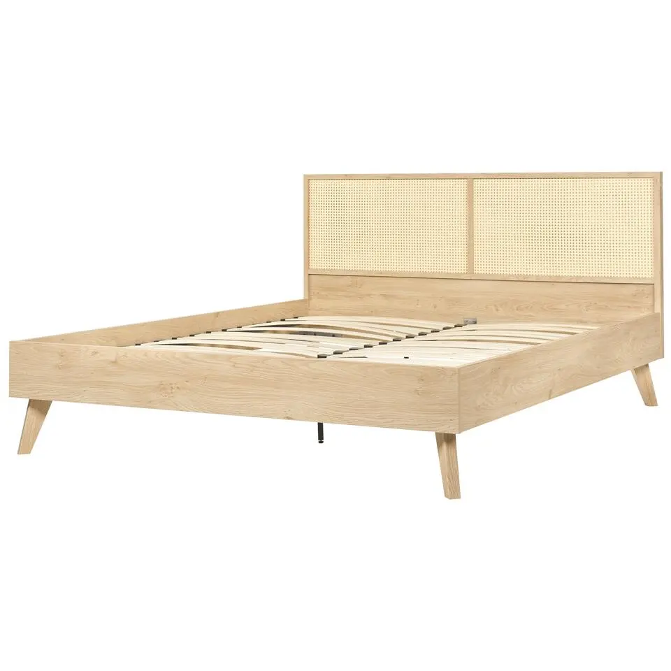 MONPAZIER - Tweepersoonsbed - Lichthout - 160 x 200 cm - Populierhout