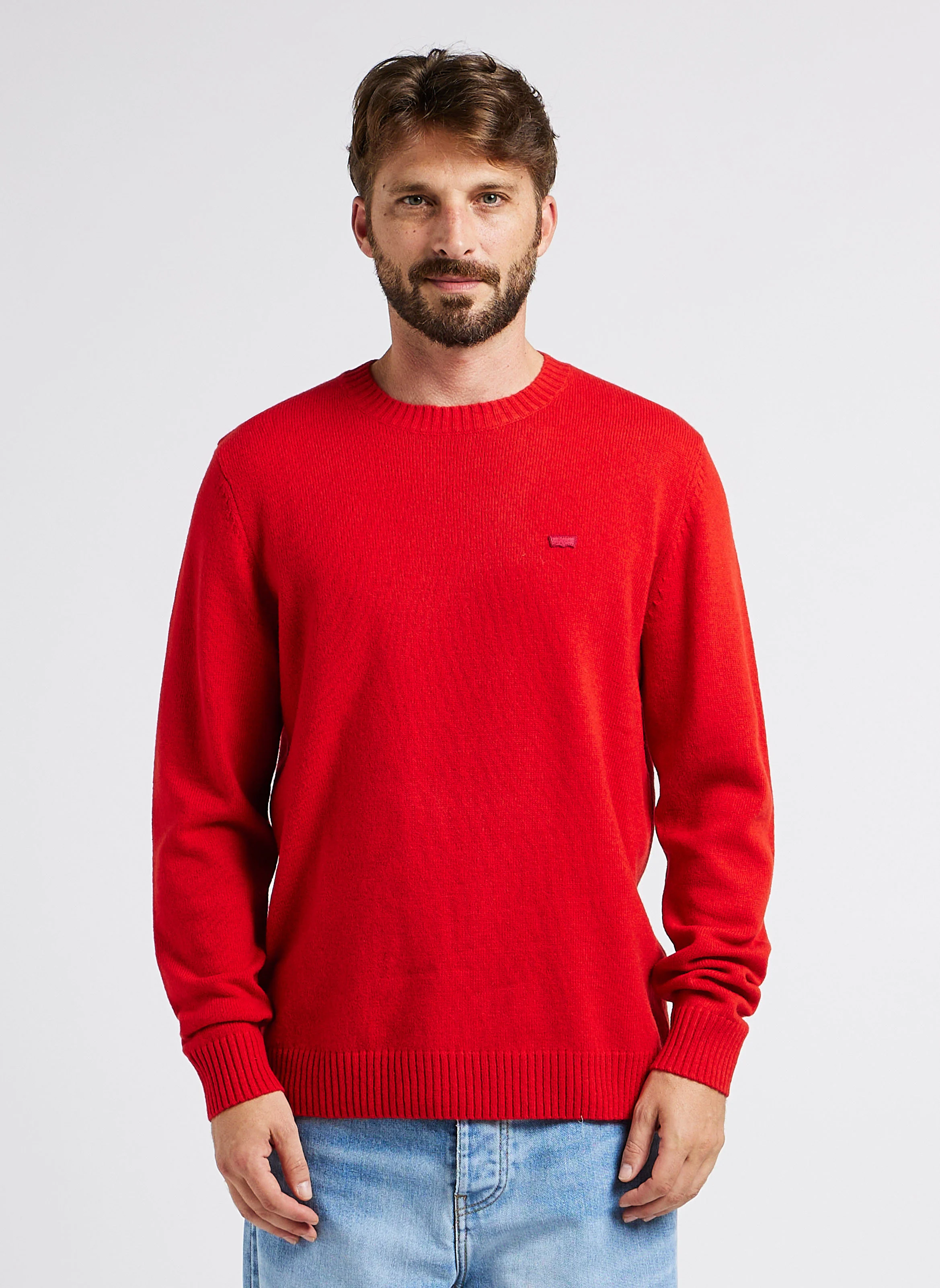 ORIGINAL HM SWEATER - Pull col rond brodé en laine mélangé| Jaune