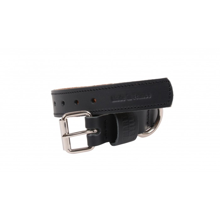 Collier cuir Black & Tan - Noir
