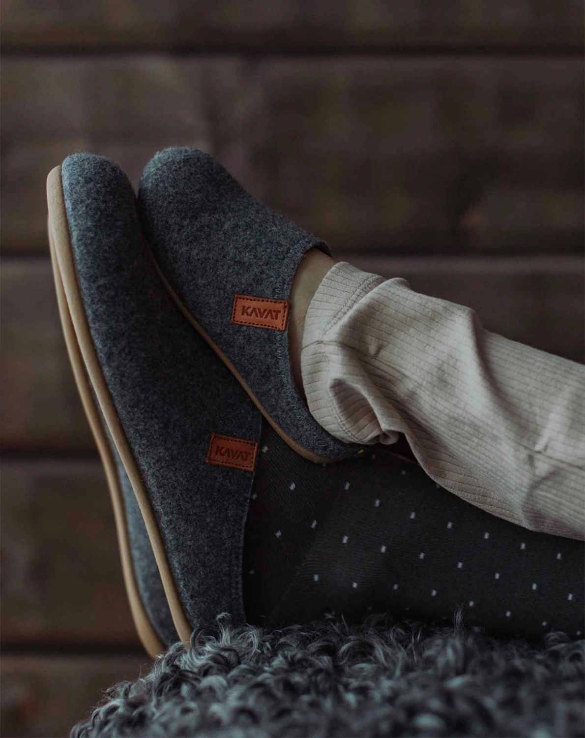 Pantoffel DJURA WB in grau