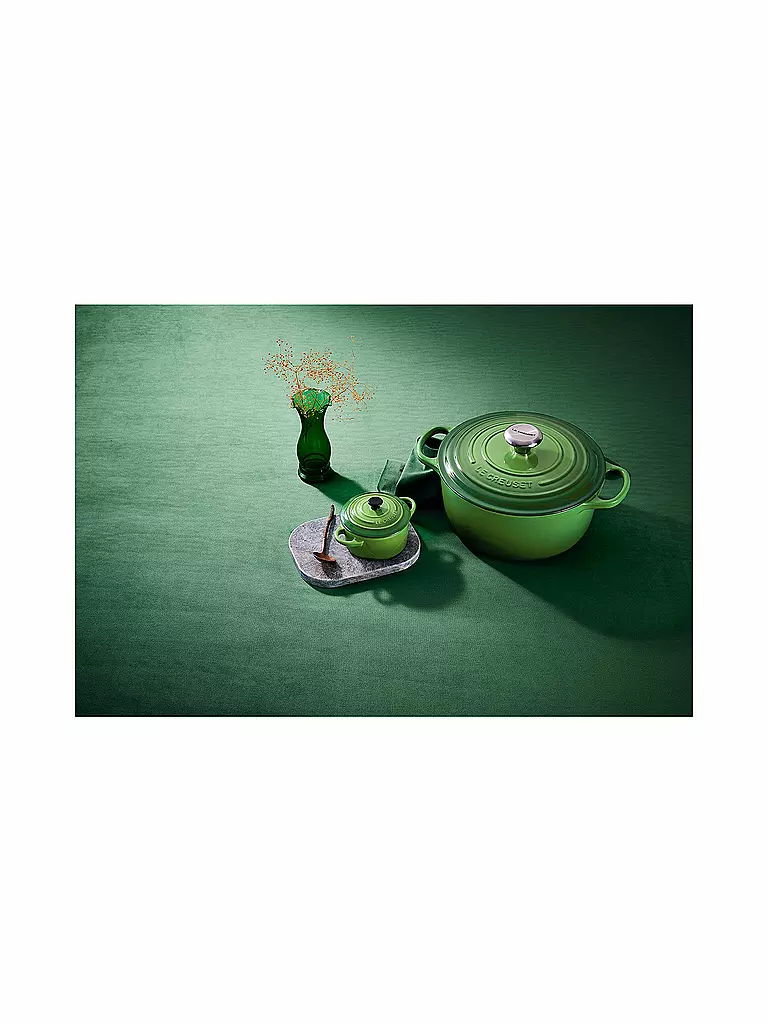 LE CREUSET Mini-Cocotte Poterie 10cm/0,2L Bamboo Green grün