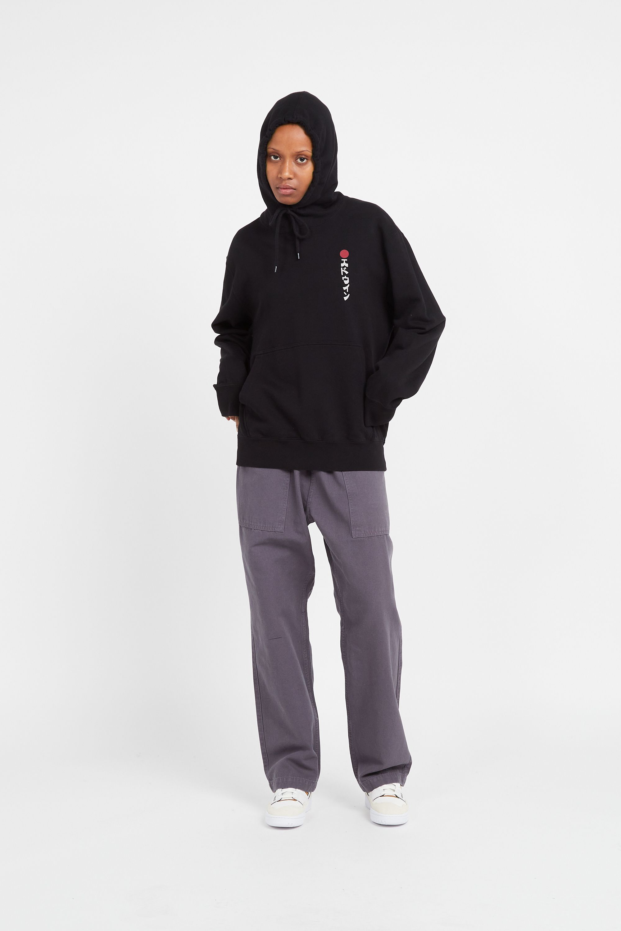 EDWIN Hoodie Kamifuji Hoodie Sweat Noir