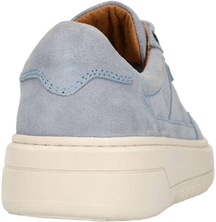 Manfield Heren Blauwe suède sneakers