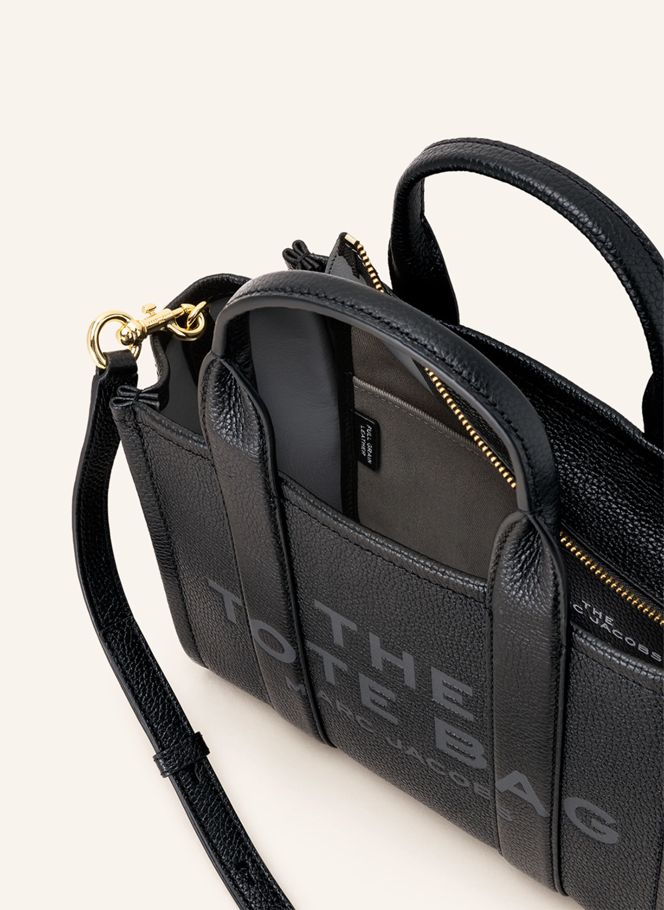 MARC JACOBS Shopper THE SMALL TOTE BAG LEATHER