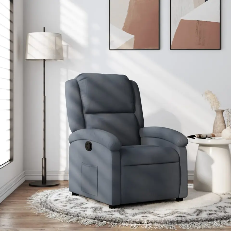 vidaXL - Fauteuil - Grijs - Fluweel