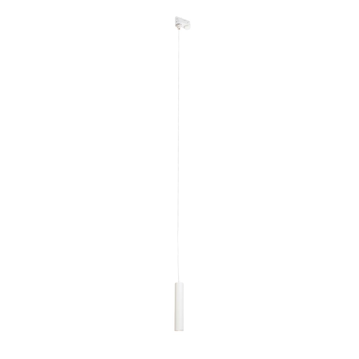 Design hanglamp wit incl. rail adapter 3-fase - 3-Phase Tuba small