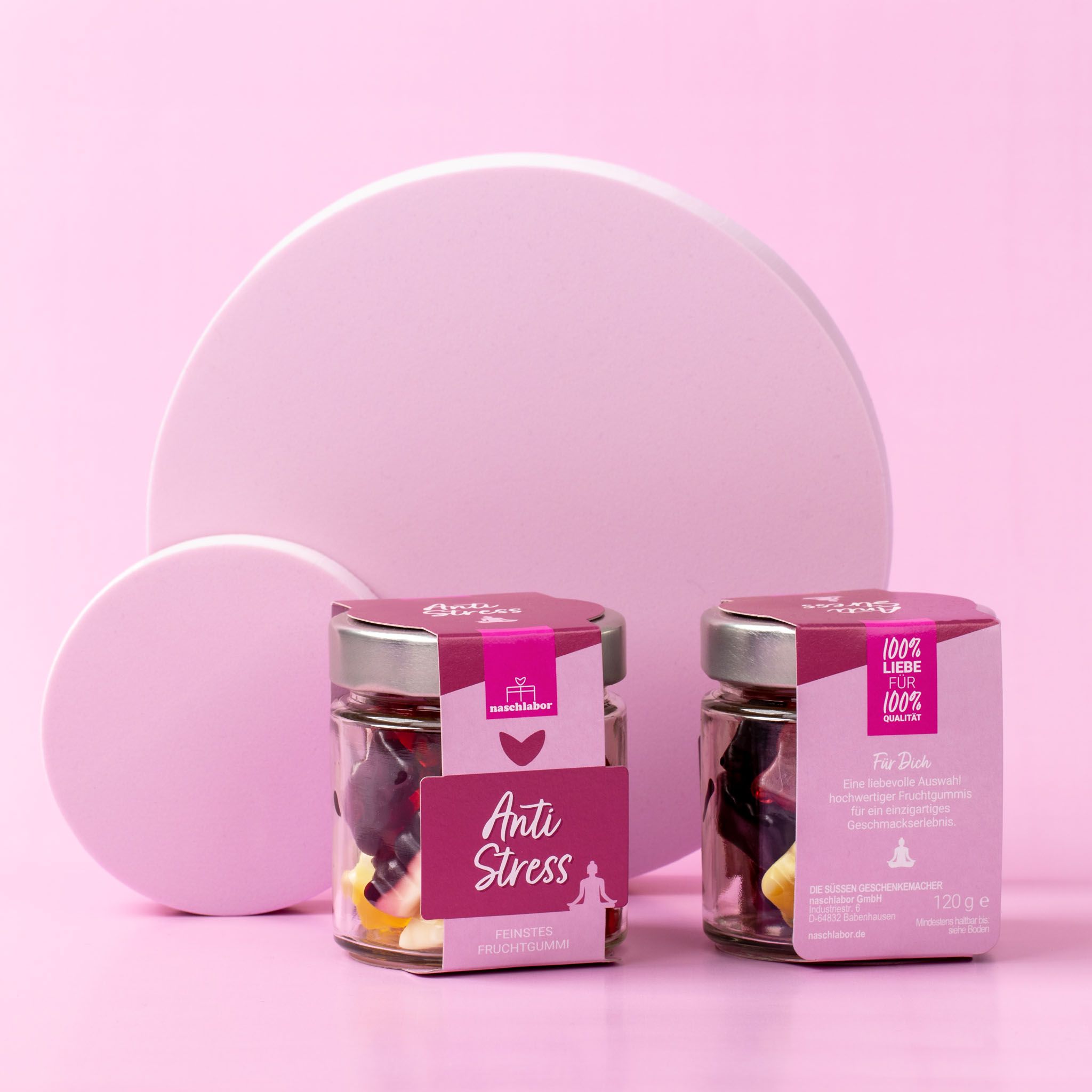 naschlabor 8 Gläser Fruchtgummi Anti Stress Groß-Verpackung