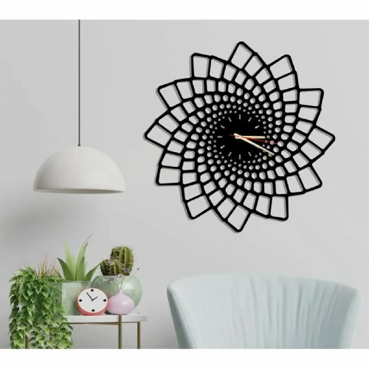 Dekory Cuba Horloge Murale en Métal - 50 cm