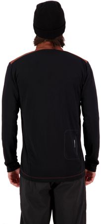 REDWOOD WIND Herren-Merino-Langarmtrikot mit Windschutz  dark copperblack  S