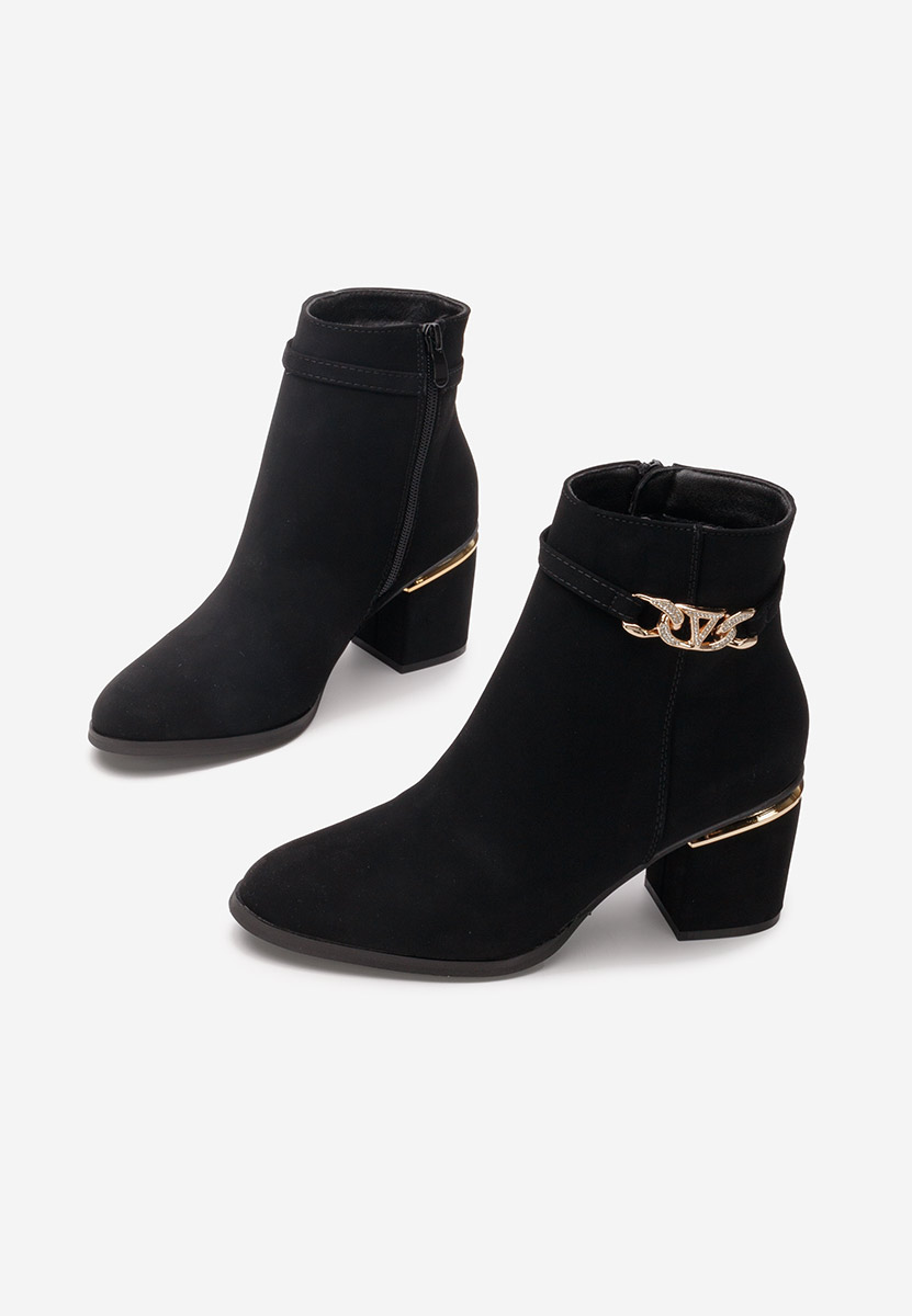 Bottines à talon roses Triga negre