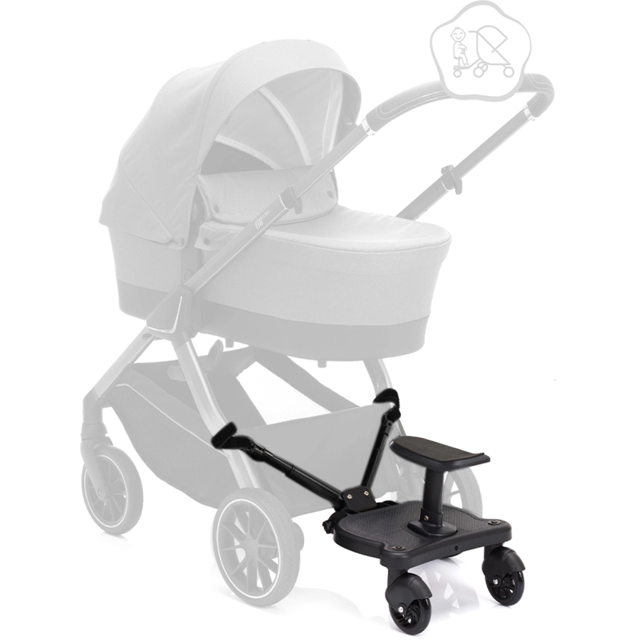 fillikid Mitfahrbrett Basic inklusive Sitz Schwarz