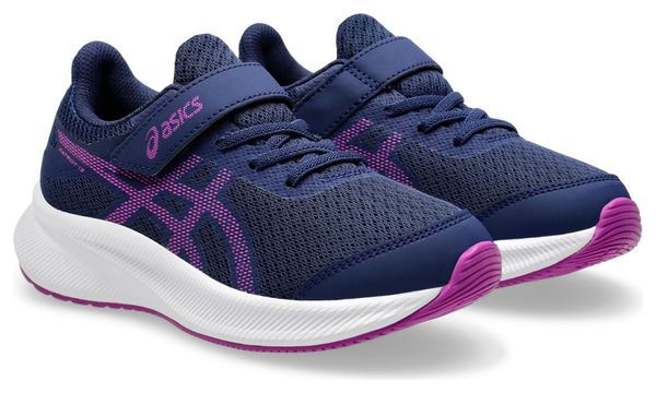 Chaussures Running Asics Patriot 13 PS Bleu/Rose Enfant