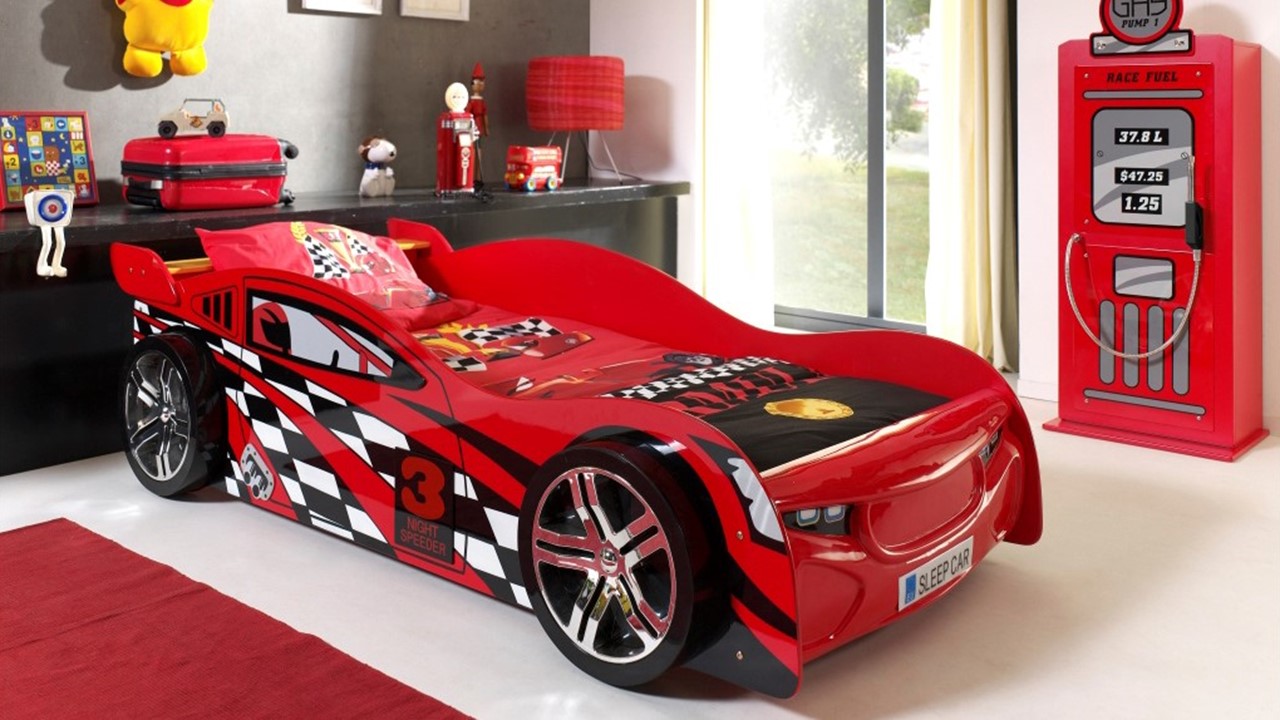 Bed Night speeder raceauto rood