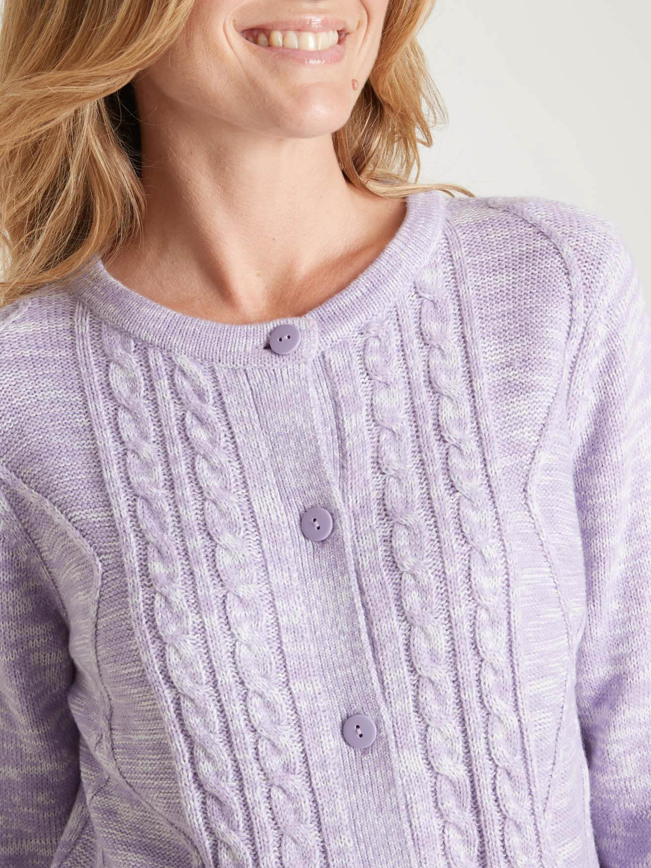 Cardigan en maille torsadée