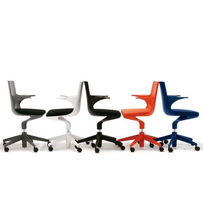 Kartell Spoon bureaustoel wit-zwart