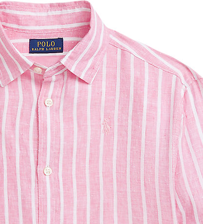 Polo Ralph Lauren Skjorte - Lismore - H?r - Pink/Hvidstribet