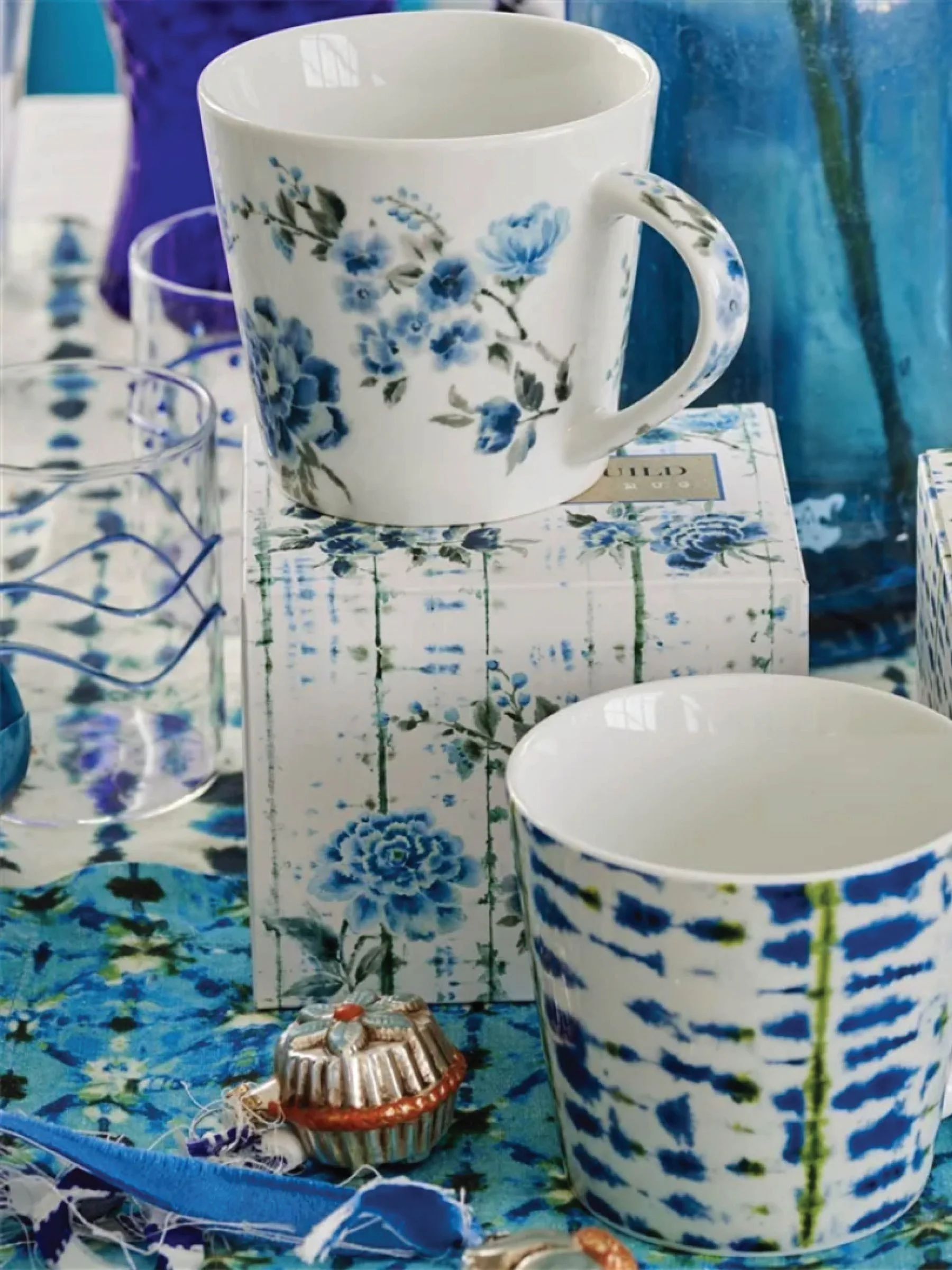 Designers Guild Set of 4 Kyoto Flower Mugs