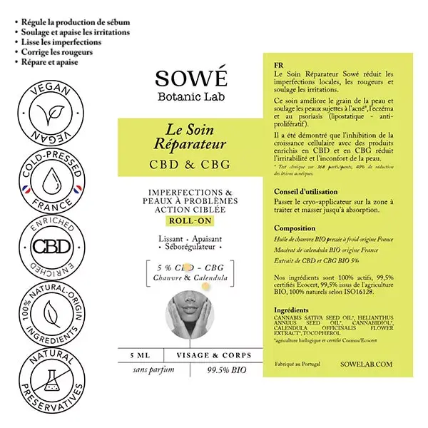 Sowé Organic Anti-Imperfeições Reparador Roll-On Anti-Espinhas 5ml